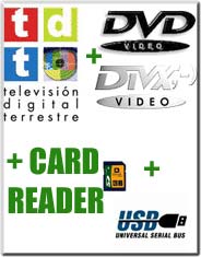 TDT con DVD, DiVX, Card Reader, USB