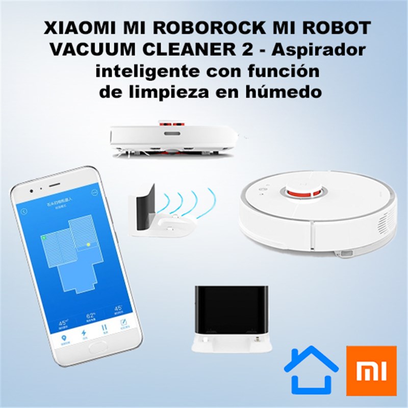 XIAOMI MIJIA ROBOROCK MI ROBOT ASPIRADORA Gen 2 S50 BLANCO EU PLUG  VERSIONDomótica