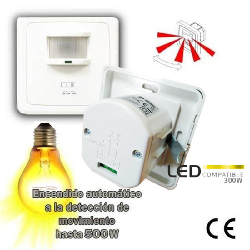 Detector / Sensor / Interruptor Luz de pared caja universal Control  Iluminación (LUZ / LED) Domótica y Seguridad